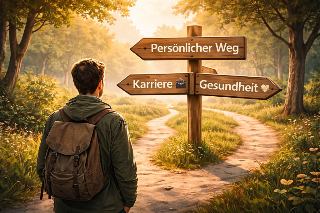 Wegweiser im Sonnenlicht